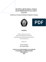 Analisis Pengaruh Modal Sosial Terhadap Produktivitas Lahan Jagung