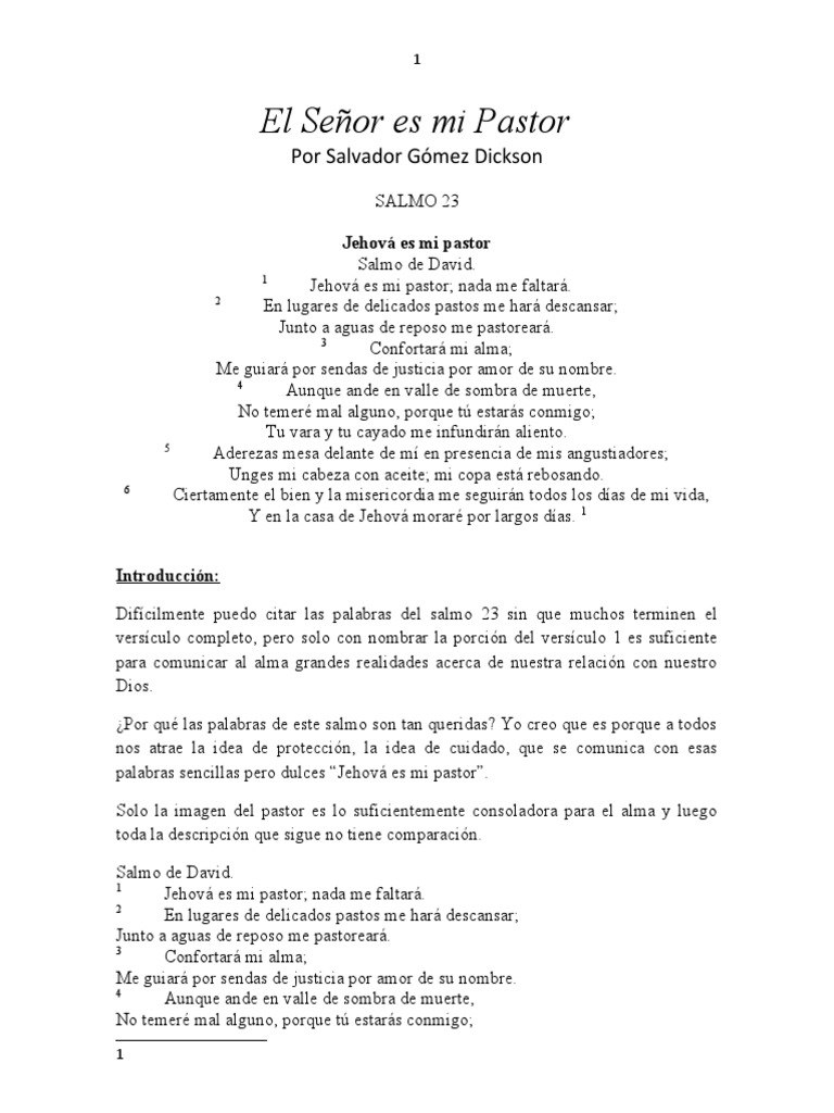 El Señor Es Mi Pastor | PDF | Salmos | Cristo (título)