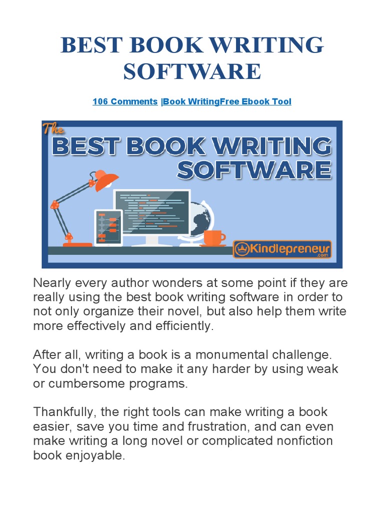 Best Software for Writing Books | PDF | Personal Computers | E Books