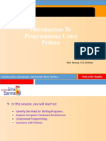 Introduction To Programming Using Python: Fakultas Ilmu Komputer Universitas Bina Darma