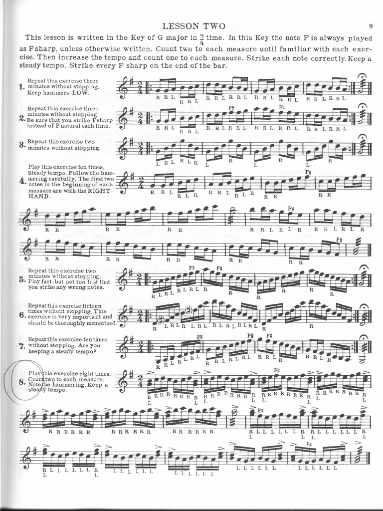 Green G. H. Instruction Course For Xylophone Lesson N°2 PDF