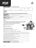 Listening 1. You Will Hear A Voice Message. Fill in The Missing Information in The Table