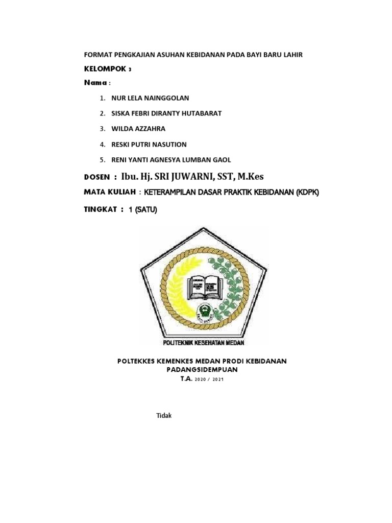 FORMAT BAYI BARU LAHIR - Kel3 | PDF