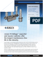 Joslyn Hi-Voltage Capacitor and Reactor Switches Offer The Longest Maintenance-Free Life in The Industry