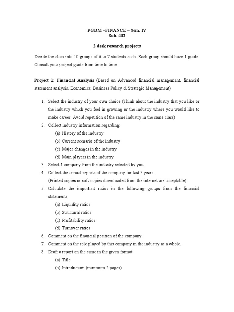 format of Desk Research[1] Technical Analysis Financial Economics