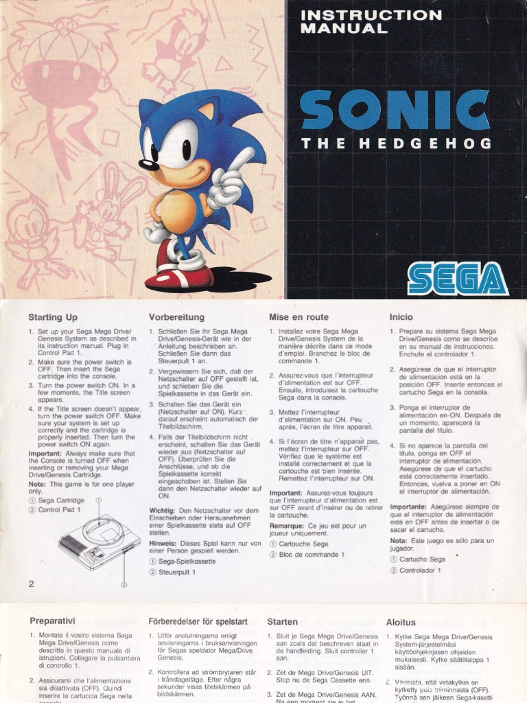 Sonic the Hedgehog - Jeu Sega Megadrive PAL complet avec boîte et