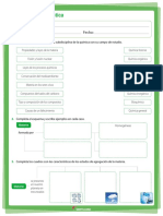 Evaluación diagnóstica química subdisciplinas materia