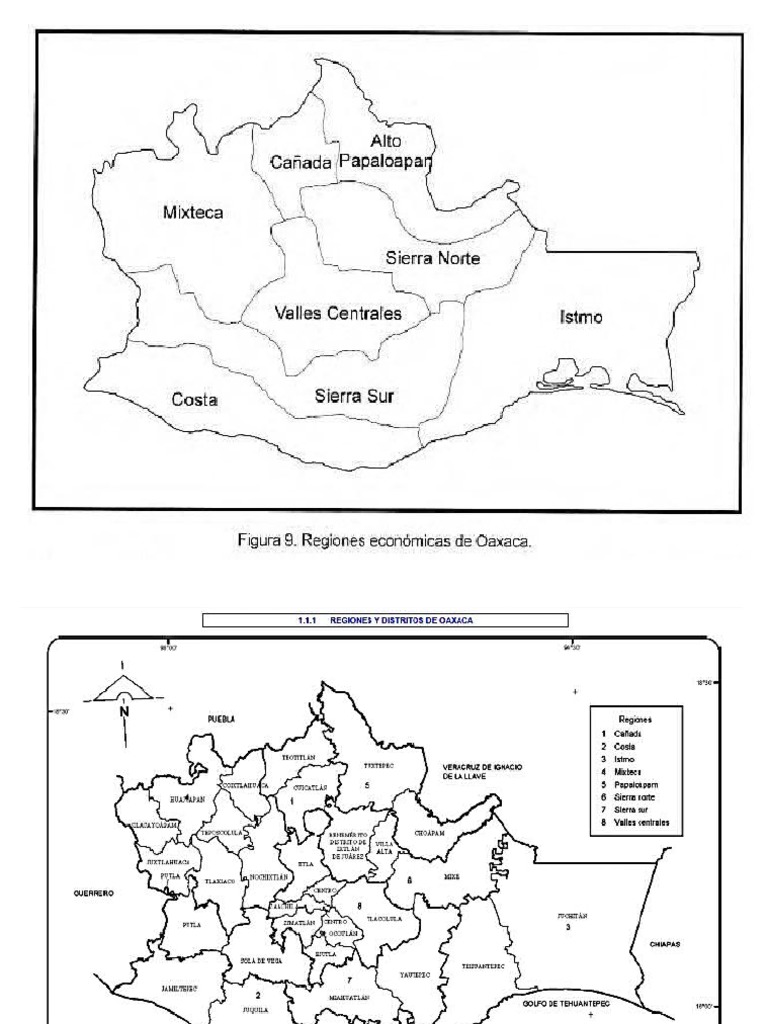 Mapa de Regiones de Oaxaca PDF