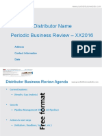 Distributor Name Periodic Business Review - XX2016: Address Contact Information Date