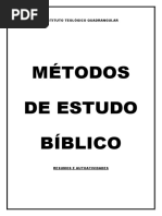 MÉTODOS DE ESTUDO BÍBLICO