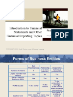 Introduction To Financial Statements and Other Financial Reporting Topics
