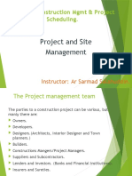 AR-521 Construction MGMT & Project Scheduling.: Project and Site Management