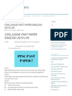 CIVIL JUDGE PAST PAPER ENGLISH 2019 LHC - PPscpastpapers