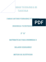 Fabian Antonio Fernandez Fernandez - 8° A - Metodo de Sustitucion