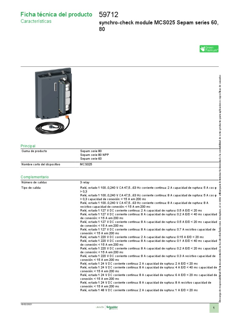 Sepam Serie 60 - 59712 | PDF