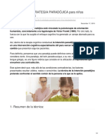 Técnicade la ESTRATEGIA PARADÓJICA para niños DESOBEDIENTES (1)