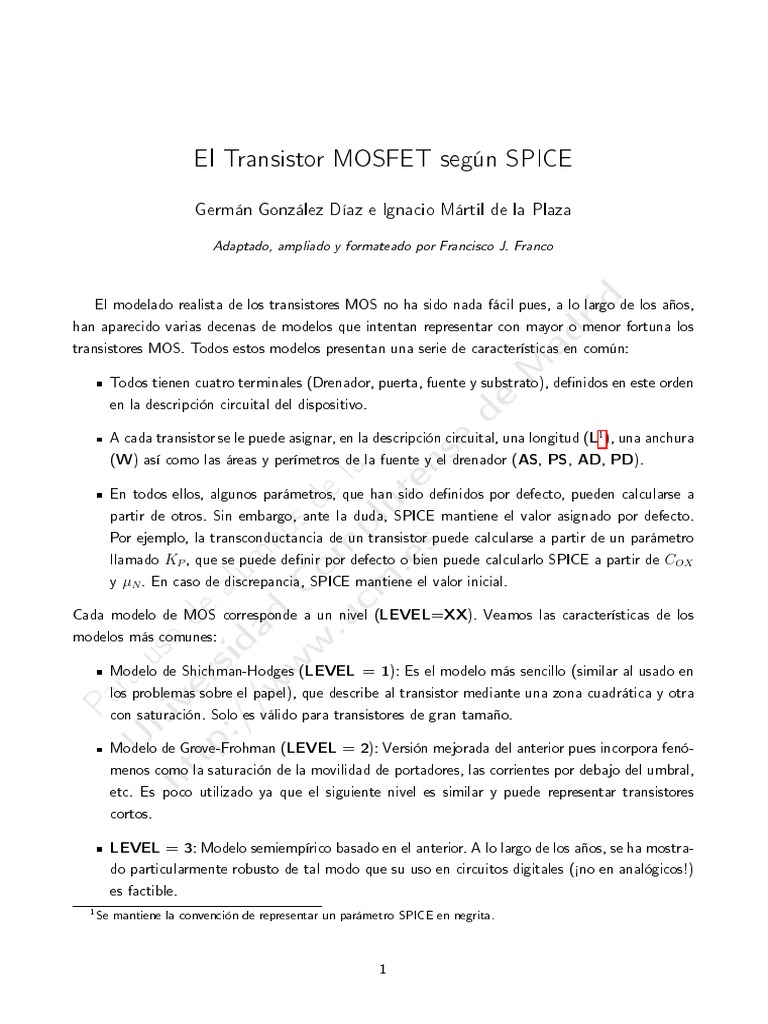 04 Mos | PDF | Mosfet | Transistor