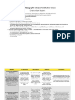 NGS Educator Certification Evaluation Rubric