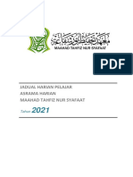 Jadual Harian Asrama MTNS