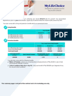 Your AXA MyLifeChoice HEALTH Plan Summary