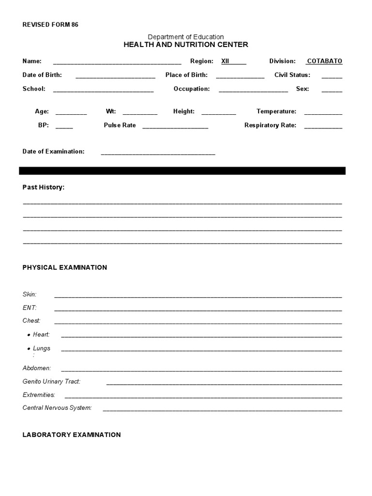 Cs Form 86 Medical Certificate Pdf Physical Examinati vrogue.co