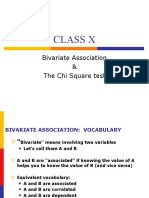 Class X: Bivariate Association & The Chi Square Test