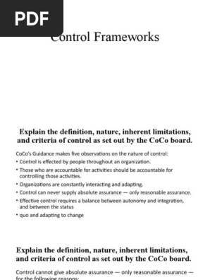 09 Control Frameworks Wk 3 Pdf Audit Internal Audit