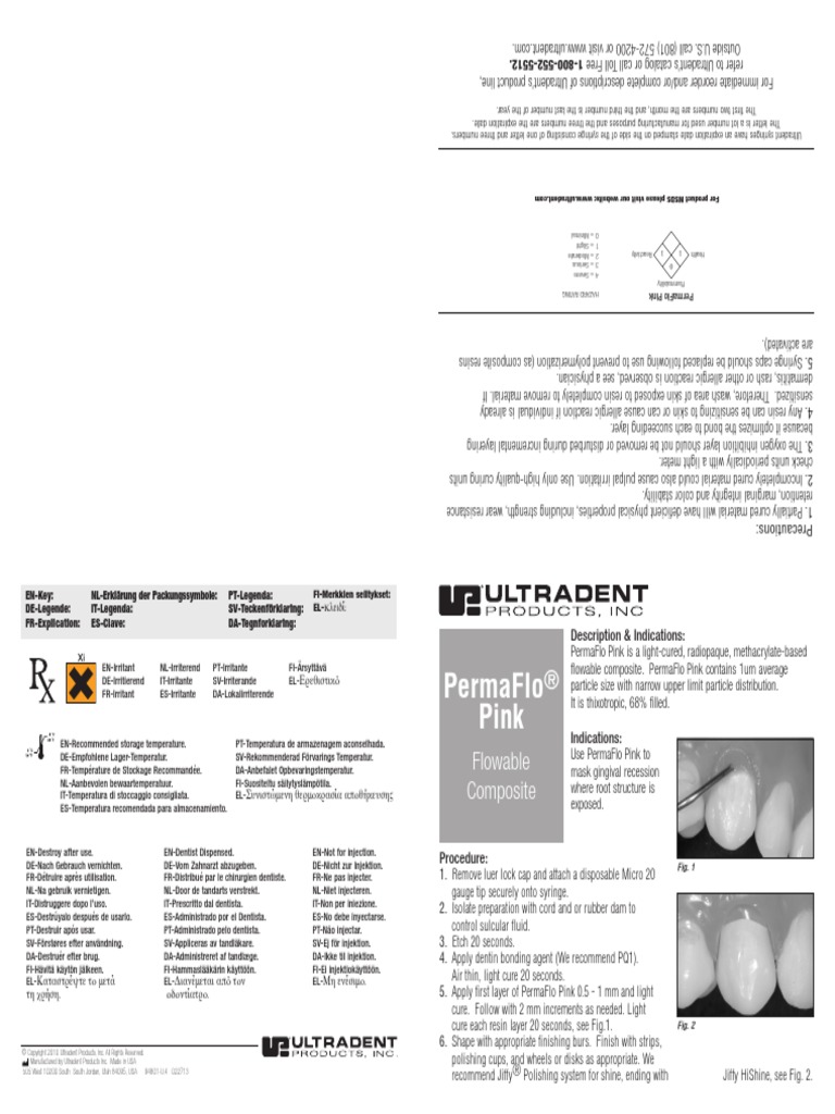 Permaflo Pink Flowable Composite PDF Dental Composite Chemistry