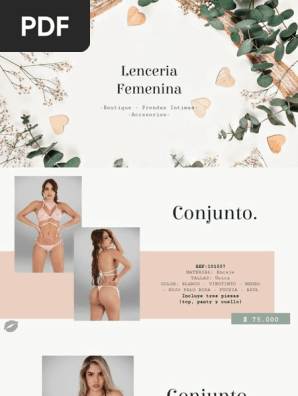 Catalogo | PDF | Lencería | interior