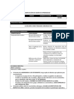 Planificación de Sesión de Aprendizaje