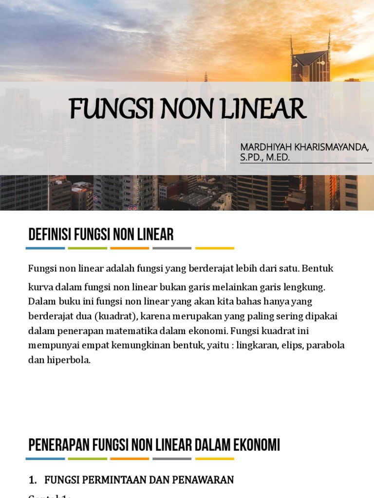 Fungsi non linear pdf