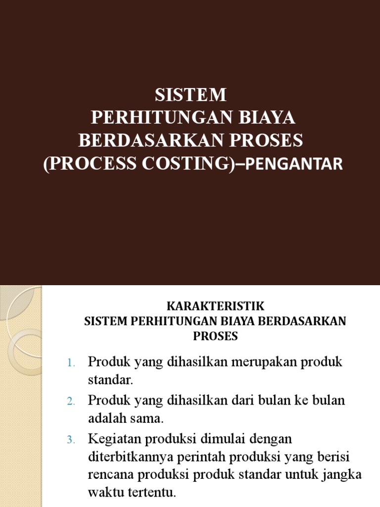 Akuntansi Biaya Process Costing Pdf