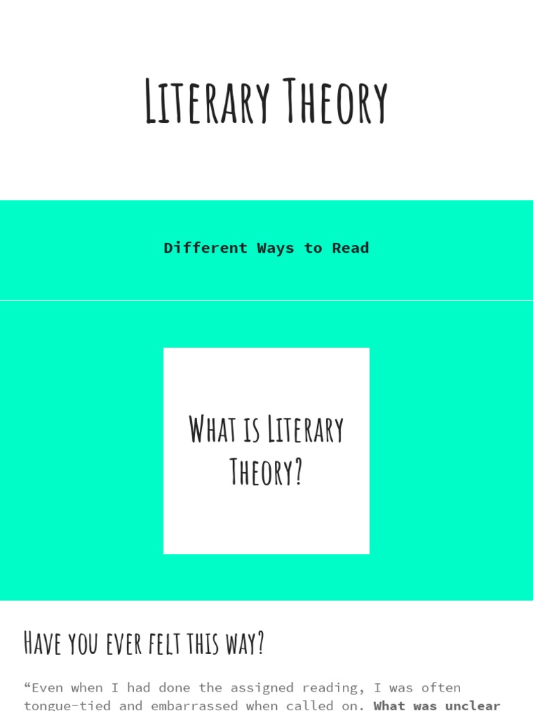 Yale Introduction To Literary Theory