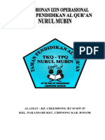 Permohonan Izin Operasional Tpa Nurul Mubin