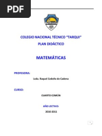 PLAN DIDÁCTICO 2010