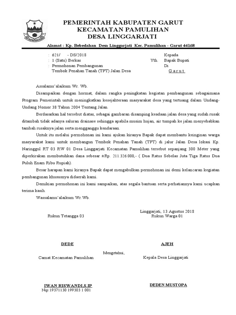 Proposal Pembangunan TPT Jadi PDF