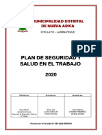 Plan Anual de Seguridad y Salud en El Trabajo Mdna 2020