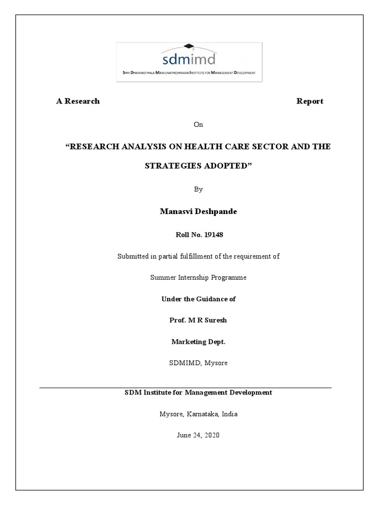 research paper on healthcare sector in india