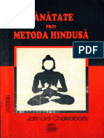 Sanatate Prin Metoda Hindusa Jatindra Chakraborty