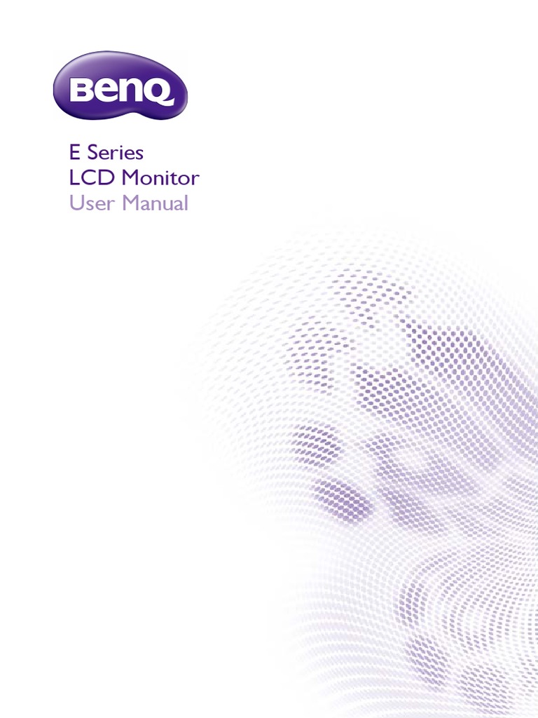 E Series LCD Monitor: User Manual | PDF | Computer Monitor | Hdmi