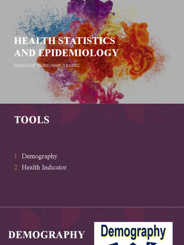 Health Statistics and Epidemiology PDF Epidemics Epidemiology
