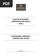 MBA 9 Year 1 PH January 2021