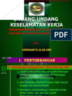 UNDANG-UNDANG KESELAMATAN KERJA Nop2016