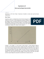 Experiment No 12 A-Motor Speed and Input Characteristics: Objective