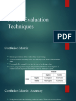 Model Evaluation Techniques