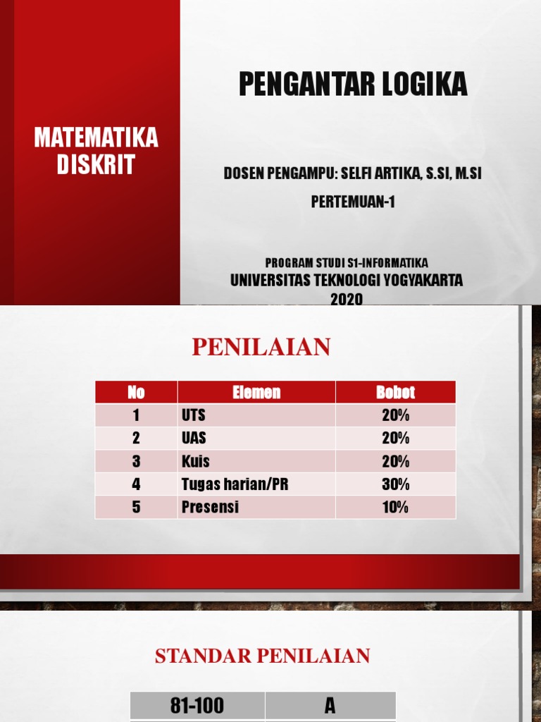 Pengantar Logika dalam Matematika Diskrit | PDF