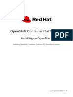 Openshift Container Platform 4.3: Installing On Openstack