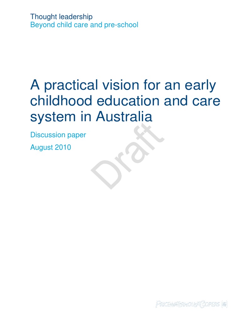 Early Childhood Education Vision Australia | PDF | Child Care ...