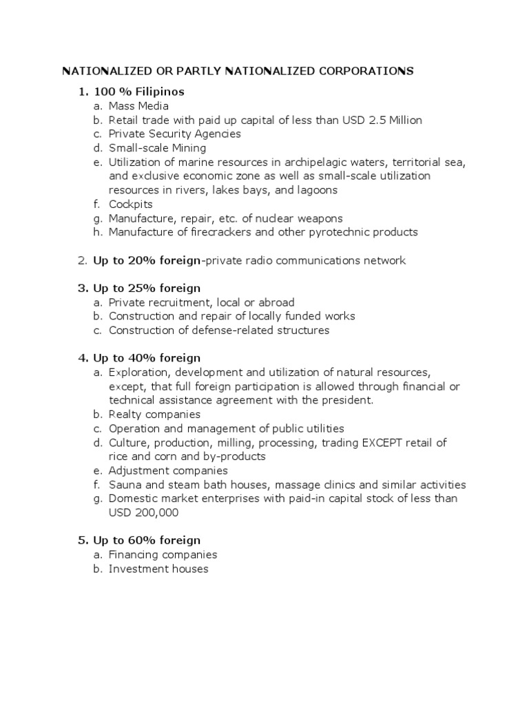 Nationalized Corporations in the Philippines | PDF | Home & Garden ...