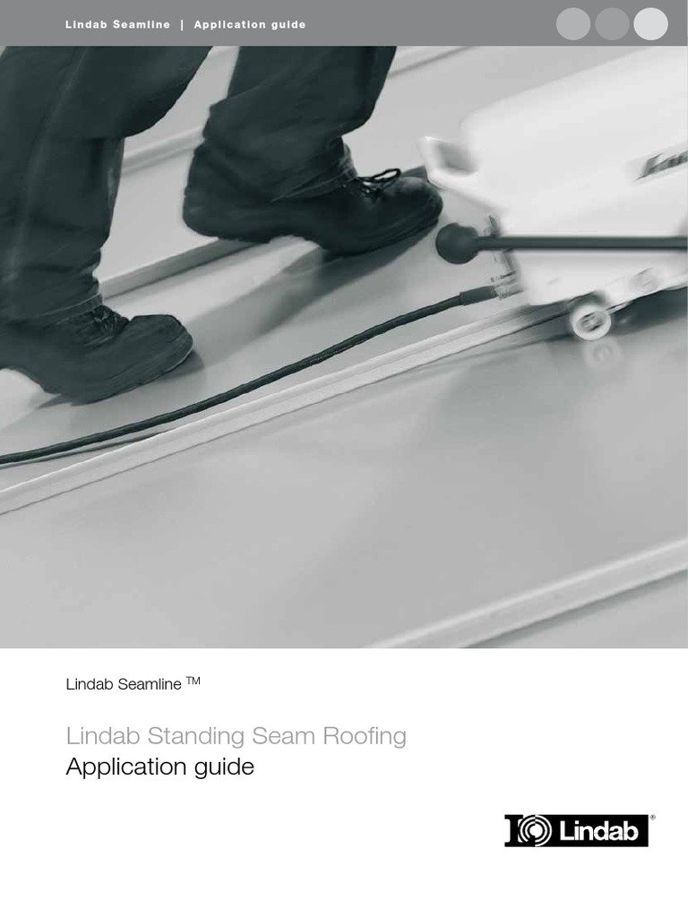 Lindab Standing Seam Roofing: Application Guide | PDF | Roof | Sheet Metal